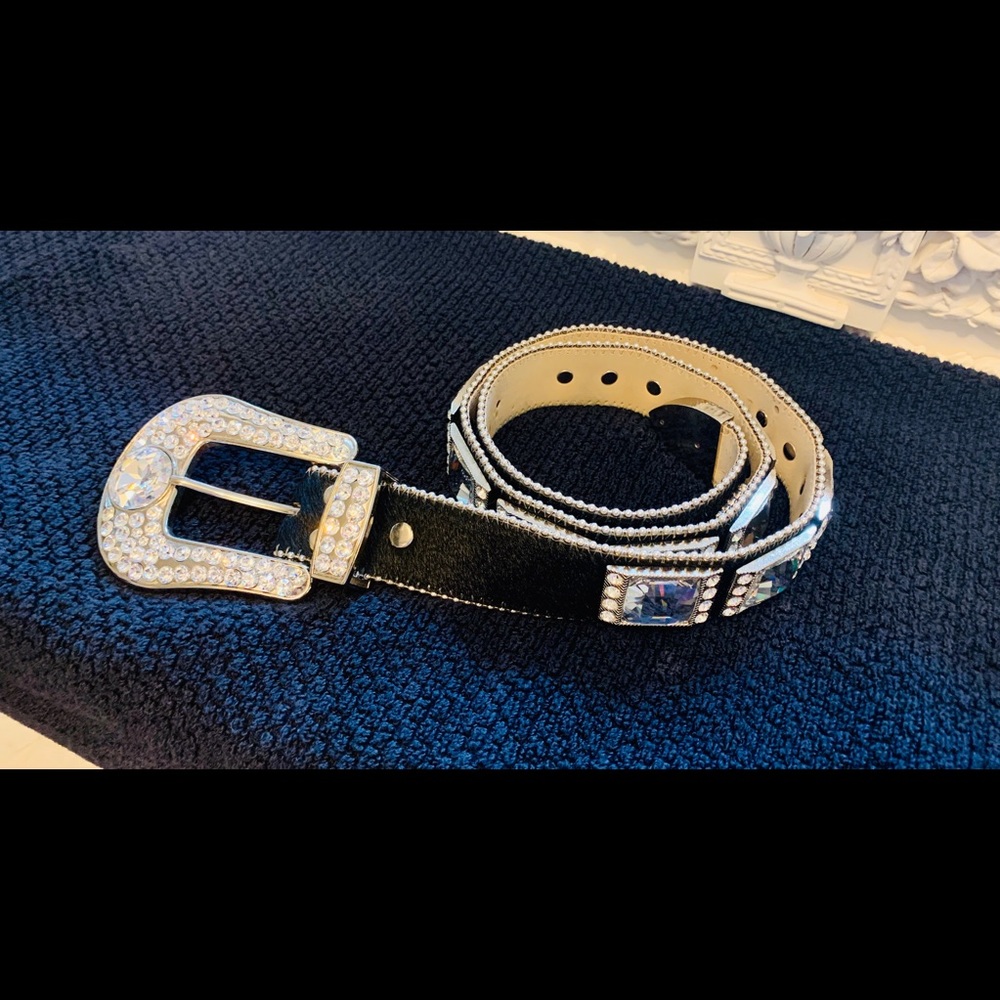BB Simon Black Crystal Belt